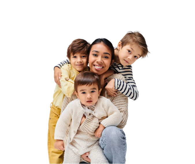 mother with children